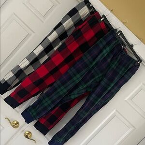Old Navy Plaid Flannel PJ Pants Size LTall (Set of 3)